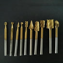 Carpenter Rotary Burr Router Bits Files Wood Cutter Milling Carving New 10 x