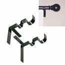 Double Curtain Rod Brackets -(Set of 4 Brackets) Home Decor Rod Holders New 2set