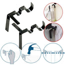 Double Curtain Rod Brackets -(Set of 4 Brackets) Home Decor Rod Holders New 2set