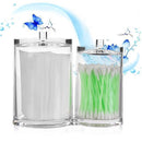 Clear Round Container Cosmetic Makeup Cotton Pad Organizer Jewelry Holder New 1x