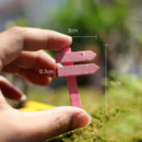 50 pcs Cute Mini DIY Craft Wooden Signpost Fence Landscape Garden Ornament Best