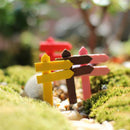 50 pcs Cute Mini DIY Craft Wooden Signpost Fence Landscape Garden Ornament Best