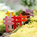 50 pcs Cute Mini DIY Craft Wooden Signpost Fence Landscape Garden Ornament Best