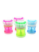 4x Kitchen Soap Dispensing Dish Washer Washing Up Cleaning Scrubbing Brush New