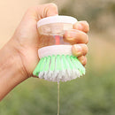 4x Kitchen Soap Dispensing Dish Washer Washing Up Cleaning Scrubbing Brush New