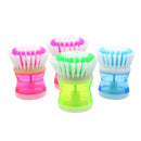 4x Kitchen Soap Dispensing Dish Washer Washing Up Cleaning Scrubbing Brush New