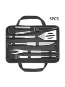 5 pcs BBQ Barbecue Tool Set Stainless Steel Grill Grilling Accessory New