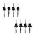 Wine Pourers Stainless Steel Bottle Dispenser Liquor Syrup Free Flow 8Pcs