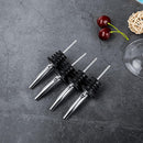 Wine Pourers Stainless Steel Bottle Dispenser Liquor Syrup Free Flow 8Pcs