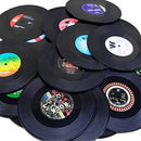6pcs Round Vinyl Coaster Groovy Record Cup Drinks Holder Mat Tableware Placemat
