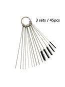45 pcs Airbrush Spray Nozzle Cleaning Repair Tool Kit Needle & Nylon Brush Hot