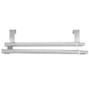 Bathroom Home Towel Double Bar Rail Holder Storage Rack Shelf Stainless 1x Hot
