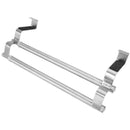 Bathroom Home Towel Double Bar Rail Holder Storage Rack Shelf Stainless 1x Hot