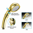 Showerhead Rotating Chrome-Finish Portable High-Pressure Home Multi-Layer 360
