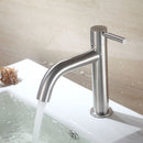 Stainless Steel Cold Water Single Lever Bathroom Sink Faucet Basin Tap Accessory