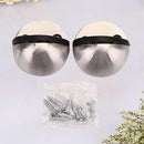 Floor-mounted Door Stops Stainless steel Satin Half Moon Doors 2 x Best