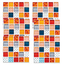 6x Orange Mosaic Self-adhesive Bathroom Kitchen Decor Wall Stair Tile New
