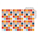 6x Orange Mosaic Self-adhesive Bathroom Kitchen Decor Wall Stair Tile New