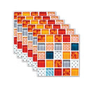 6x Orange Mosaic Self-adhesive Bathroom Kitchen Decor Wall Stair Tile New
