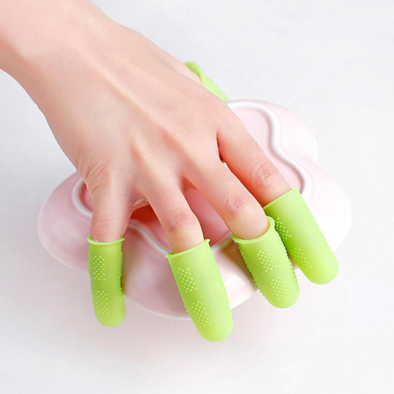 2x Silicone Finger Protector Sleeve Insulation Anti-skid Cover Hand Prot New