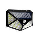 100 LED Solar Power Wall Light PIR Motion Sensor Waterproof Outdoor Garde New 1x