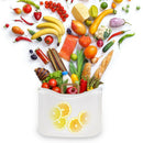 5pcs Reusable Fresh Food Vegetable Bag Seal Storage Container Freezer Ziplock