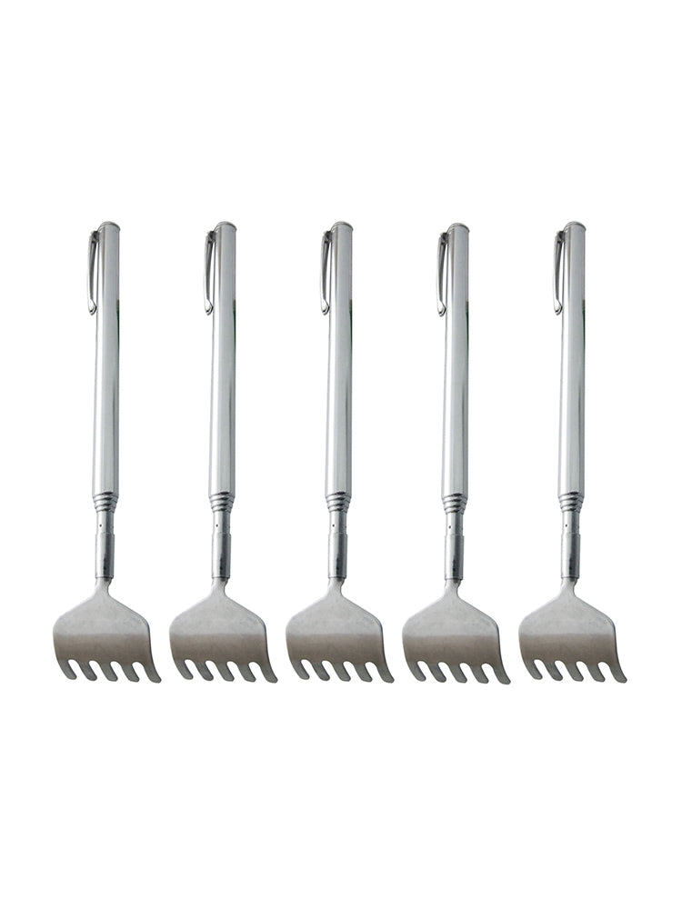 5pcs Extendable Stainless Steel Telescoping Back Scratcher Massager Aid Extender