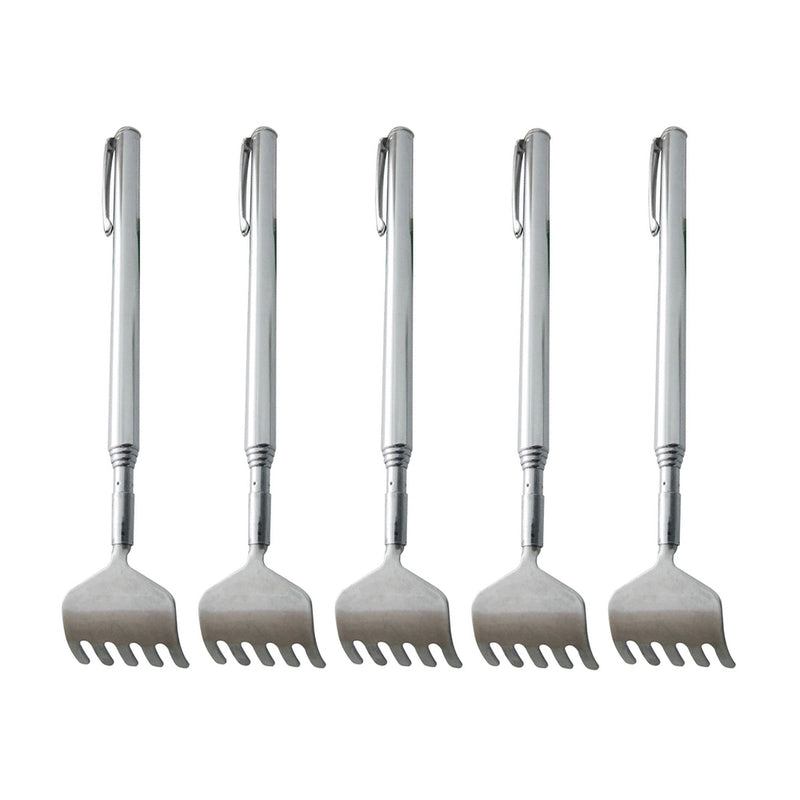 5pcs Extendable Stainless Steel Telescoping Back Scratcher Massager Aid Extender