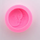 2 pcs Sun Moon Face Silicone Cake Chocolate Mould Fondant Soap Mold Craft Baking