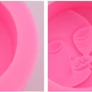 2 Pcs Sun Moon Face Silicone Cake Chocolate Mould Handmade Fondant Soap Mold