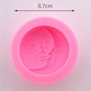 2 Pcs Sun Moon Face Silicone Cake Chocolate Mould Handmade Fondant Soap Mold