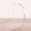 1x Plastic Clear Acrylic Bookend Organizer Stand Stationery Book Shelf Holder