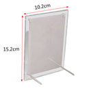 6'' Crystal Photo Frame Desk Set Acrylic Pictures Frame Screws Thick