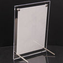 6'' Crystal Photo Frame Desk Set Acrylic Pictures Frame Screws Thick