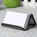 4pcs Desktop Business Card Holder Office Display Stand Metal Storage Organizer