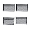 4pcs Desktop Business Card Holder Office Display Stand Metal Storage Organizer