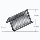 4pcs Desktop Business Card Holder Office Display Stand Metal Storage Organizer