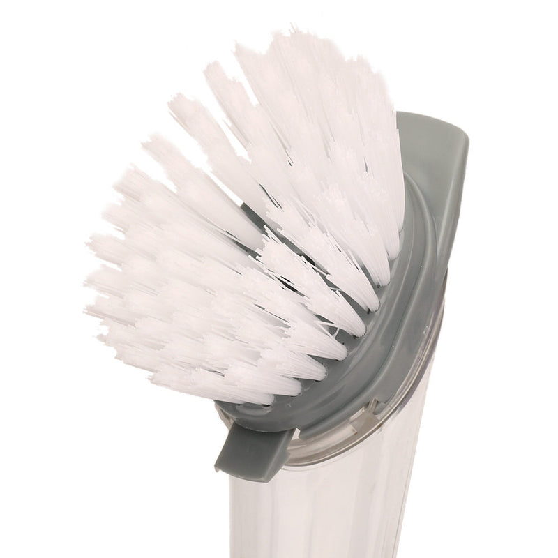 1 x Cleaning Scrubber Dish Bowl Washing Sponge Brush Set with Soap Dispenser