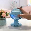 Small Portable Air Conditioner Mini Cool Cooling Fan Personal Travel Blue/White