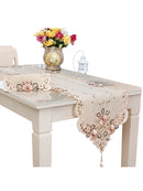 40*150cm Flowers Embroidered Lace Floral Table Runner Table Top Party Home New 1