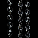 5 Pcs Clear Crystal Acrylic Octagonal Beads Chain Chandelier Parts Home Best