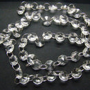5 Pcs Clear Crystal Acrylic Octagonal Beads Chain Chandelier Parts Home Best