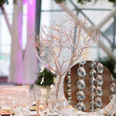 5 Pcs Clear Crystal Acrylic Octagonal Beads Chain Chandelier Parts Home Best