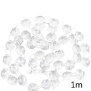 5 Pcs Clear Crystal Acrylic Octagonal Beads Chain Chandelier Parts Home Best