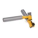 2 x 1/4'' Shank Yellow T-Slot Cutter Router Bit Set for 3/8'' & 1/2'' Best