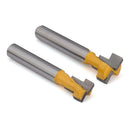 2 x 1/4'' Shank Yellow T-Slot Cutter Router Bit Set for 3/8'' & 1/2'' Best