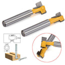 2 x 1/4'' Shank Yellow T-Slot Cutter Router Bit Set for 3/8'' & 1/2'' Best