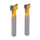 2 x 1/4'' Shank Yellow T-Slot Cutter Router Bit Set for 3/8'' & 1/2'' Best