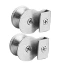 2 x Glass Holder Clamp Handle Cupboard Showcase Cabinet Door Accessories New