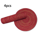 4x Round Cotton Weave Placemat Dining Table Mat Disc Pads Insulation Bowl Best